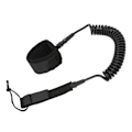 Miniatyrbild 2 av 8: Surfboard Leash Hög elasticitet TPU Svart Justerbar Spiralformad Surfing Benrem för Paddleboards Longboards 7ft/2.13m