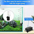 Miniatyrbillede 3 af 5: Akvariefilter Luftfilter med slange Akvarieluftfilter Akvarie Internt Filter Biokemisk Svampefilter til Akvarier Fisketank Damme (Uden Ox