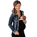 Miniatyrbillede 3 af 5: Kænguru Baby Carrier Vest T-shirt til mor og far L Sort Dame