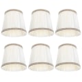 Miniatyrbilde 6 av 8: 6 stk stoff lampeskjerm moderne lysekrone bordlampe deksel for E14 skrue hjemmetilbehør