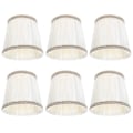 Miniatyrbillede 6 af 8: 6 Stk Stof Lampeskærm Moderne Lysekrone Bordlampe Cover til E14 Screw Home Accessory