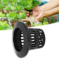 Miniatyrbillede 2 af 8: 50 stk. PP Hydroponics Net Pot Jordløs Dyrkning Blomster Plantning Gro Mesh Kurv Sort