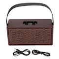 Miniatyrbild 1 av 8: Bluetooth-högtalare, bärbar retro trådlös Bluetooth-högtalare för hem, resor, utomhus, brun