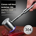 Miniatyrbillede 2 af 5: Opvaskemaskinevenlig Kødkølle i Rustfrit Stål - Perfekt til at Tilberede Blødt Oksekød & Kylling til Grill