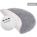 Miniatyrbilde 3 av 5: Myk og myk rund badematte - Sklisikker og vaskbar mikrofiber dusjmatte (grå)