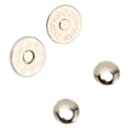 Miniatyrbild 7 av 8: 50 set magnetiska knapplås Snaps 18x2 mm tunna höghård legering magnetiska fästen handväska hårdvara för kläder Silver