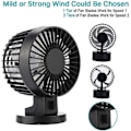 Miniatyrbillede 3 af 5: 2025 Ny USB Mini Ventilator USB Drevet Fleksibel Mini Køleventilator til Laptop, Desktop, Powerbank
