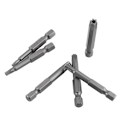 Pikkukuva 7 / 7: 8 kpl 1/4" kuusiovarsi T8-T40 50mm pitkä teräsmagneettinen turvatähti ruuvitaltan set