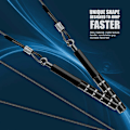 Miniatyrbild 4 av 5: Svart Hopprep, Speed Skipping Rope för Fitness Träning, Justerbart Hopprep för Vuxna, Män, Kvinnor, Barn, Flickor
