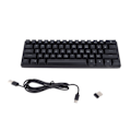 Pikkukuva 1 / 8: HXSJ Gaming-näppäimistö 61 näppäintä RGB-taustavalaistu kannettava kolme tilaa langaton ergonominen mekaaninen näppäimistö kotitoimistoon musta