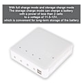 Miniatyrbillede 7 af 8: 4 Batteriporte + 2 USB-opladnings RC Drone-oplader til XIAOMI FIMI X8 SE-droner 100-240V Hvid US