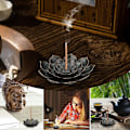Miniatyrbilde 5 av 5: Lotus Stick røkelsesholder og kjegle røkelsesbrenner sett med 2 stk