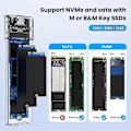 Miniatyrbild 4 av 5: M.2 NVMe SATA SSD-kapsling Mobilt Hårddiskfodral för 2242/2260/2280