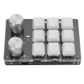 Miniatyrbild 2 av 8: Trådlöst programmerbart kortkommando tangentbord USB Bluetooth Dual Mode 9 tangenter med knoppar Blå switch för Office Games Music