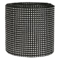 Miniatyrbild 1 av 8: 9m 24 rader galvanisering plast konstgjord strass band mesh bröllopskläder dekoration svart