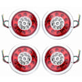 Miniatyrbillede 1 af 5: 4 stk. Runde 19 LED Baglygte Stoplys Hale Bremselys Blinklys Lampe Trailer Lastbil Varevogn