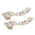 Miniatyrbillede 2 af 8: 2 stk 3D-blomsterblondebesætning 2yd lang 2,6 tommer bred retrostil blomsterdesign Organza blondebeklædning til kjolebæltetøj