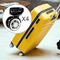 Miniatyrbillede 2 af 5: 4 Pak 360 Graders Drejelige Kuffert Udskiftningshjul Holdbare Dobbelt Leje Ruller Sort