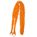 Miniatyrbilde 2 av 8: Komfortabel dobbel swing hengeseng Nylon Mesh hengekøye for utendørs camping (oransje)