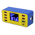 Miniatyrbillede 8 af 8: 8 Port Ladestation 40W Hurtigopladning Multi Port USB Hub Oplader med LCD Digital Display 100‑240V EU-stik