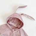 Miniatyrbillede 3 af 5: Mit Første Påske Outfit Baby Piger Kanin Body Strømpe med Lang Kaninøre Hat Nyfødt Baby Pige Tøjsæt (66cm)