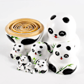 Miniatyrbillede 2 af 5: Russisk Matryoshka Nesting Dolls Set - Håndlavet 10-delt pandaserie i malet træ - Traditionelle russiske dukker til gaver og legetøj