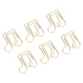 Miniatyrbillede 5 af 8: 100 stk formede papirclips Forhindrer glidning Søde dekorative metal små papirclips til dokumentnotesbog Gylden musiknote