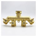 Miniatyrbillede 3 af 3: Slangefordeler (4-vejs), Messing Havevandslange Adapter Firevejs Splitter Adapter Kuglehane Vandhane Konnektor