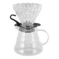 Miniatyrbillede 6 af 8: Hæld over kaffemaskine 600ML glas kaffedrypperkande med filterkop og papir til hjemmet