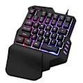 Miniatyrbillede 6 af 6: Enhånds mekanisk gaming tastatur RGB baggrundsbelyst bærbar mini gaming tastatur spil controller til PC PS4 Xbox Gamer