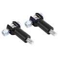 Miniatyrbilde 5 av 8: 1 par passasjerfotstøtter støttefeste Clevis-sett for Softail 2000-2006 svart