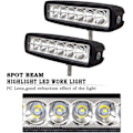 Miniatyrbilde 1 av 3: Arbeidslys Led Bar Led 12v 18w 15cm Led Projektør Bil Vanntett Ip67 Spot Tåkelys Led Arbeidslys For 4x4 Motorsykkel Bil Ca