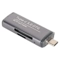 Miniatyrbild 6 av 8: 3 i 1 USB minneskortläsare 5 Gbps Plug and Play Bärbar OTG-kortläsare med snodd för telefon-PC