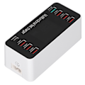 Pikkukuva 5 / 8: 60W monipuolinen USB-laturi 8-porttinen työpöydän latausasema, jossa pikalataus 3.0 USB-portti, tyypin C-portti ja LCD-näyttö 100-240VUK-pistoke