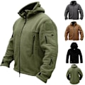Miniatyrbilde 1 av 5: Taktisk Militær Fleece Combat Jakke for Utendørs Sport Hiking - XL Svart