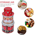 Miniatyrbild 4 av 4: Julkakburkar Jultomte Snögubbe Renar Nötknäppare Kakburkar Julgodisburkar Kexburkar 13cm*25cm
