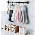 Miniatyrbild 5 av 5: St Hängande Handdukar Korall Fleece Handduk Vattenabsorption Handduk för Hem Kök Badrum Beige