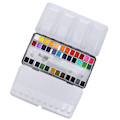 Miniatyrbilde 5 av 8: Vannfarge Maling Bærbar Lys Farge Vannfarge Pigment Sett Maling Tilbehør med Boks 36 Farger