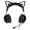 Pikkukuva 2 / 8: Peliheadset 8 väriä valotehosteet 3 äänitilaa 3,5 mm USB kissankorva PC-pelikuulokkeet musta