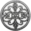 Pikkukuva 1 / 5: Ruosteenkestävä musta metallialusta - pyöreä, 20 cm