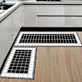 Miniatyrbillede 1 af 5: Skridsikkert absorberende køkkenmåttesæt - Vaskbar foran vask - 40 * 60 cm & 40 * 120 cm