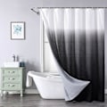 Miniatyrbillede 2 af 3: Stor Grå Gradient Polyester Bruseforhæng til Badeværelse 180x200 cm