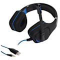 Miniatyrbillede 3 af 8: Gaming-headset med kabel, LED-lys og mikrofon til pc og bærbar computer