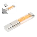 Miniatyrbilde 8 av 8: U-disk med personlig diamant, høyhastighetsoverføring, bil USB2.0 flash-stasjon lagringsenhet (gul diamant 64 GB)