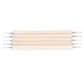 Miniatyrbillede 3 af 8: 5 stk. Tracing Stylus DIY Fremstilling Træhåndtag Rustfrit Stål Dobbelt Hoved Kuglespids Prægning Stylus til Kunstprojekter