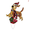 Miniatyrbilde 1 av 5: Juledekorasjoner Utendørs Lysende Dyr, hund, hjort, julenisse utendørs F