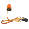 Miniatyrbillede 3 af 8: RC-bilalarmeringslys 5 lystilstande Høj simulering Rund kompakt 10x15mm LED-advarselslys til 1/10 RC-bil Gul