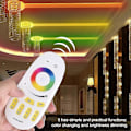 Miniatyrbilde 3 av 5: RF LED Fjernkontroll, 2.4G 4 Sone Full Touch RGBW Fjernkontroll Trådløs RF Touch LED RGB LED Kontroller Dimmer For Milight RGBW LED Pære, RGB