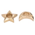 Miniatyrbild 5 av 8: Ljusstake Guld Måne Guld Stjärna Form Hål Design Tjock Botten Dekorativ Ramadan Islam Ljus Dekoration