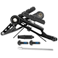 Miniatyrbillede 3 af 8: Et par aluminiumslegering højstyrke sort foldecykel lang arm V-bremse 412 modificeret cykeltilbehør